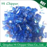 Blue Reflective Tempred Fire Pit Glass Chips