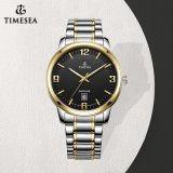 Fashion Design Water Resistant Quartz Watches with Gold Plating 72738