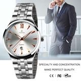 Fashion Luxury Stainless Steel Watch Mens Quartz Business Watch 72428