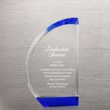 Royal Blue Sail Accent Crystal Trophy (#72225)