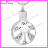 Ashes Into Jewellery Round Pendant with Crystals Ijd9690