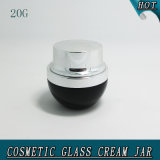 20ml Elegant Black Empty Cosmetic Glass Cream Jar