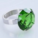 60mm Green Crystal Glass Metal Diamond Napkin Holder Ring