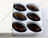 China Factory Smoked Topaz Glass Navette Stone Wholesale for Decoration