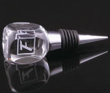 3D Laser Engraving Crystal Glass Wine Bottle Stopper