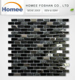 Kitchen Backsplash Texture Strip Mix Color Stainless Steel Glass Mix Stone Mosaic