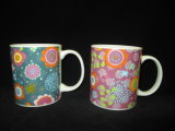 Colorful Flowers Straight Ceramic Coffee Mug