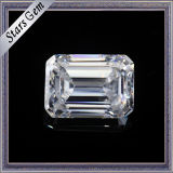 1.5 Carat 7.5X5.5mm Wonderful Emerald Cut F Color White Moissanite Stones