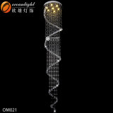 spiral Chandelier Long Stairs Chandelier Hot Sale Decorative Chandelier