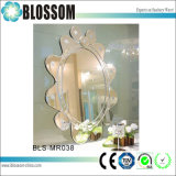 Hand Carving Flower Shaped Decorative Wall Round Mirror