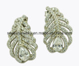 925 Hotselling Sterling Silver Tiny Tree Branch Earrings with Double Crystal for Women