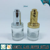 25ml Cylinder Press Pump Glass Dropper Bottle