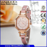 Fashion Leather Strap Watch Quartz Ladies Wrist Watches (Wy-073A)