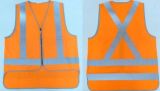 Orange Safety Vest with Zipper Meet En471