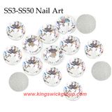 Wholesale 13 Sizes Clear Crystal Non Hotfix Flatback Rhinestones for Nail Accessories