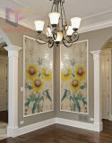 Sunflower Pattern Wall Used Glass Hand Cut Art Mosaic (CFD54)