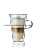 High Borosilicate Double Wall Glass Coffee Mug (B-DBW15)