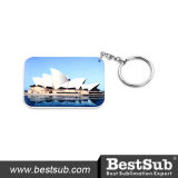 Bestsub Color Edged 48*68mm Printed Plastic Keychain (PYA68FC)