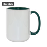 Bestsub 15oz Inner and Rim Color Sublimation Ceramic Photo Mug (B21T-06)