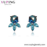 Xuping Handmade Freshwater Pearl Designs Crystals From Swarovski Ladies Beautiful Stud Earrings