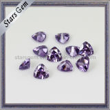 Shining Amethyst Trilliant Shape Synthetic Gemstone