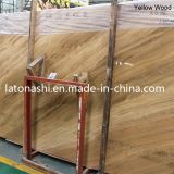 Yellow Wooden Vein Marble Slab for Floor, Wall, Vanity, Table