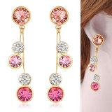 Pink Rhinestone Crystal Star Fashion Style Earring Jewelry