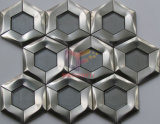 Hexagon Shape Crystal and Steel Mixed Mosaics (CFM1001)