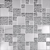 Foshan Ktichen and Bathroom Floor Glass Mosaic Tiles Designs