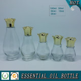 Clear Single-Gourd Shape Glass Essential Oil Bottle with Flower Cap