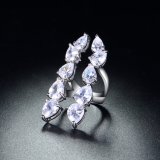 Artificial Platinum Plating imitation CZ Zirconia Creative Fashion Ring