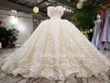 Aolanes Ball Gown Illusion Cap Sleeve Wedding Dress111321