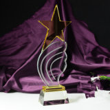 New Design Star Crystal Glass Trophy for Souvenir