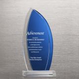 Royal Blue Accented Double Pane Sail Trophy (#75576)