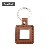 Sublimation PU Key Chain (Square, Brown) (YA107-BR)