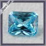 Princess Cut Octagon Aqua Blue CZ Gemstone for Jewelry