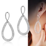 Imitation Jewelry Hoop Design Gold Plated Rhinestone Earring for Women