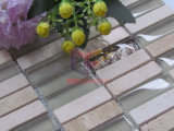 Tumbled Finish Marble Mosaic with Glass (CFS716)