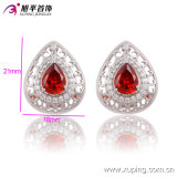 90437 Latest Fashion Luxury Elegant Silver-Plated Crystal Heart-Shaped Jewelry Earring for Wedding