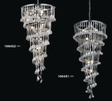 Luxury Chinese Crystal and Carbon Steel Pendant Chandelier Light (1064S1)