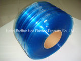 Transparent Traffic Blue PVC Strip Curtain (Double Ribbed)