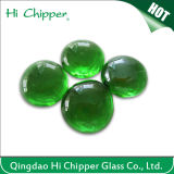 Green Flat Back Glass Gems for Fire Pit