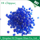 Blue Colored Decorative Oval Shape Glass Beads