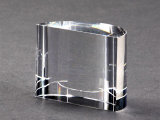 Semi - Cylindrical Crystal Paperweight