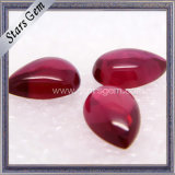 Cabochon Pear Shape Rough Synthetic Ruby Gemstone