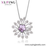 43808 Shinny Beautiful Crystals From Swarovski Flower Pendant Necklace Jewelry for Women