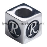 Custom Engraved Logo Jewelry Bead Metal Letter Charms