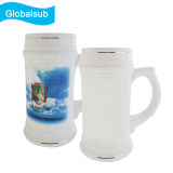 Gold Rim Beer Mug Ceramic for Sublimation Printing 22oz