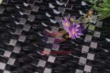 Wave Shape Crystal Glass Mix Metal Mosaic (CFG03)