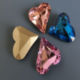 Factory Price Decorative Point Back Heart Crystal Rhinestone for Jewelry Accessories